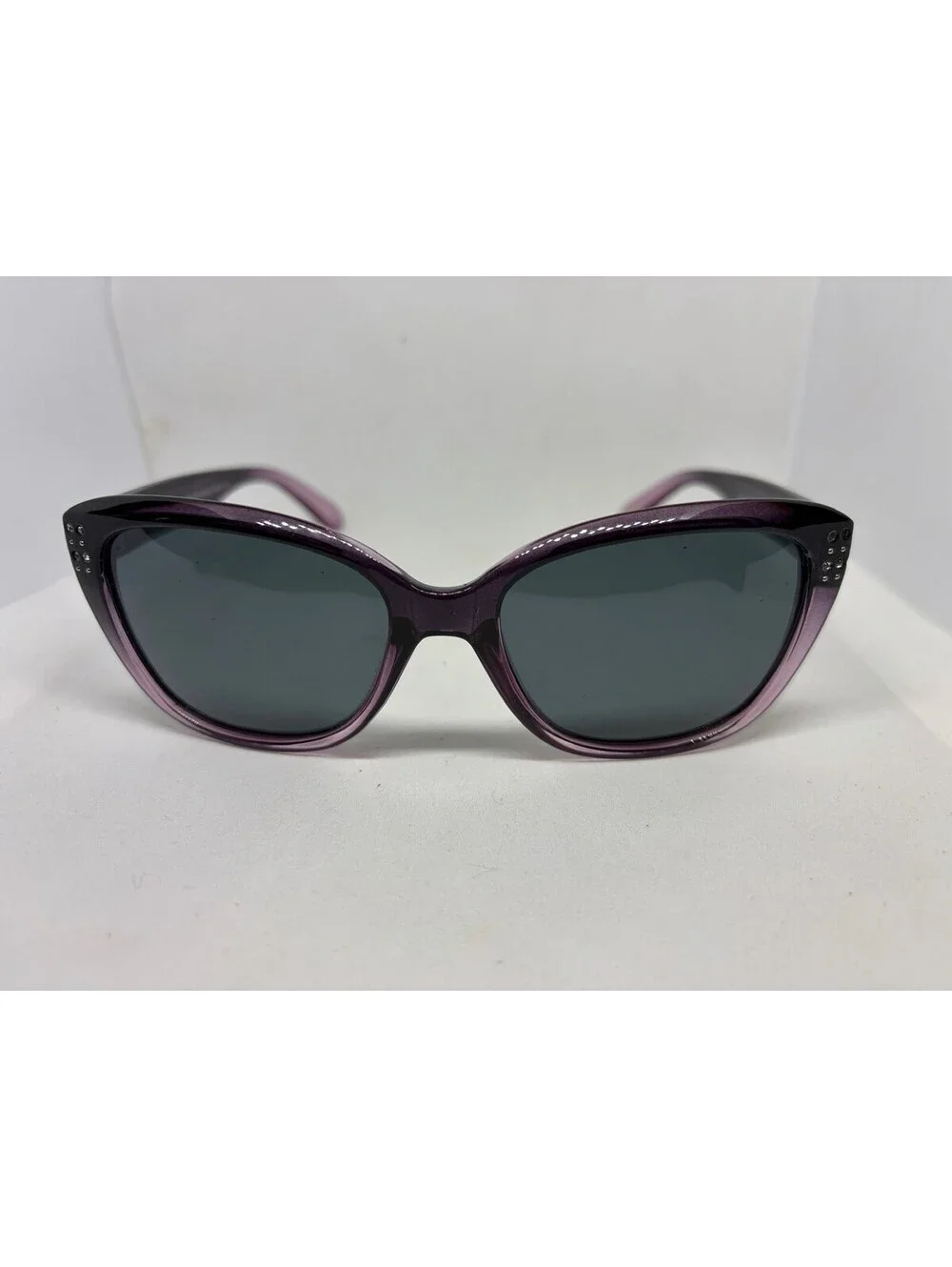 Piranha Womens Polarized Sunglasses Rhinestones Cat Eye Purple Style # 62108